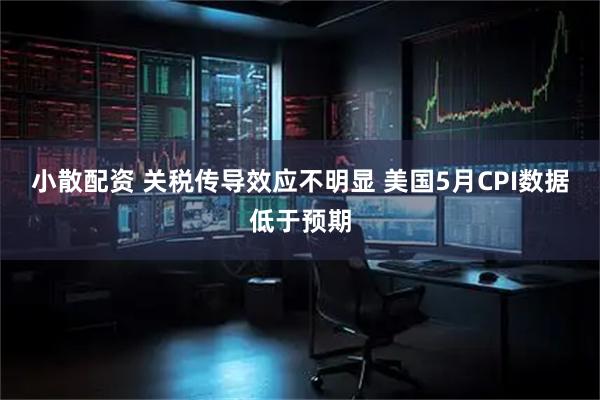 小散配资 关税传导效应不明显 美国5月CPI数据低于预期