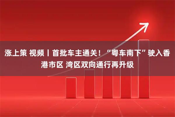 涨上策 视频丨首批车主通关!“粤车南下”驶入香港市区 湾区双向通行再升级